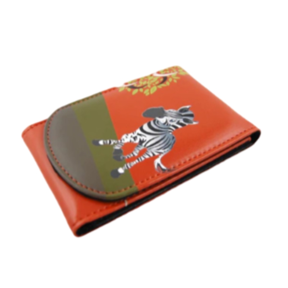 Shagwear Nail Kit Premium Vegan Leather Zebra Pattern Orange New